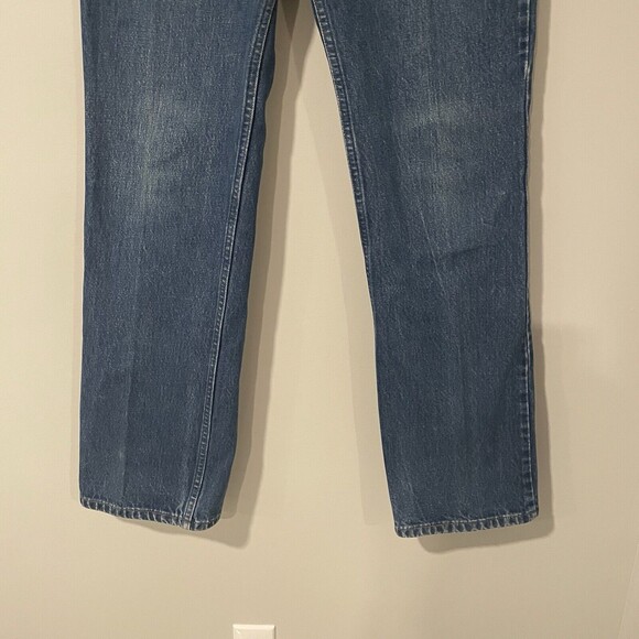 VINTAGE Levi’s Orange Tab Jeans Mens 36x34 Blue Faded 80s Boot Cut 20517 0217 - Picture 3 of 12